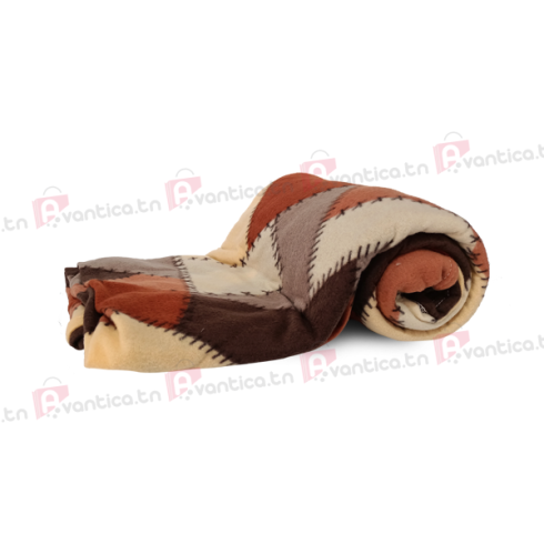 Plaid croise brique Plaid croise brique