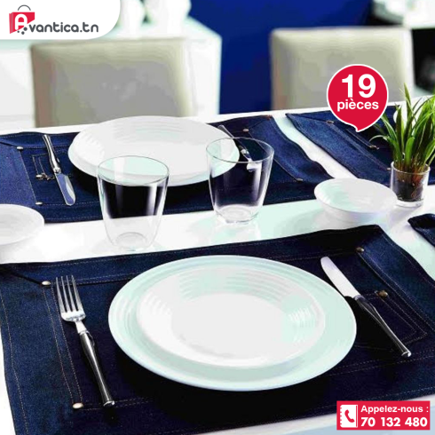 Service luminarc harena blanc 19 pièces