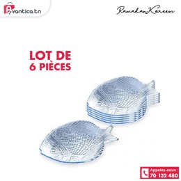 Lot 6 assiettes poisson en...