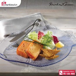Plat poisson en verre