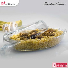 Plat ovale avec couvercle...