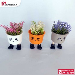 Pot créatif en forme chat