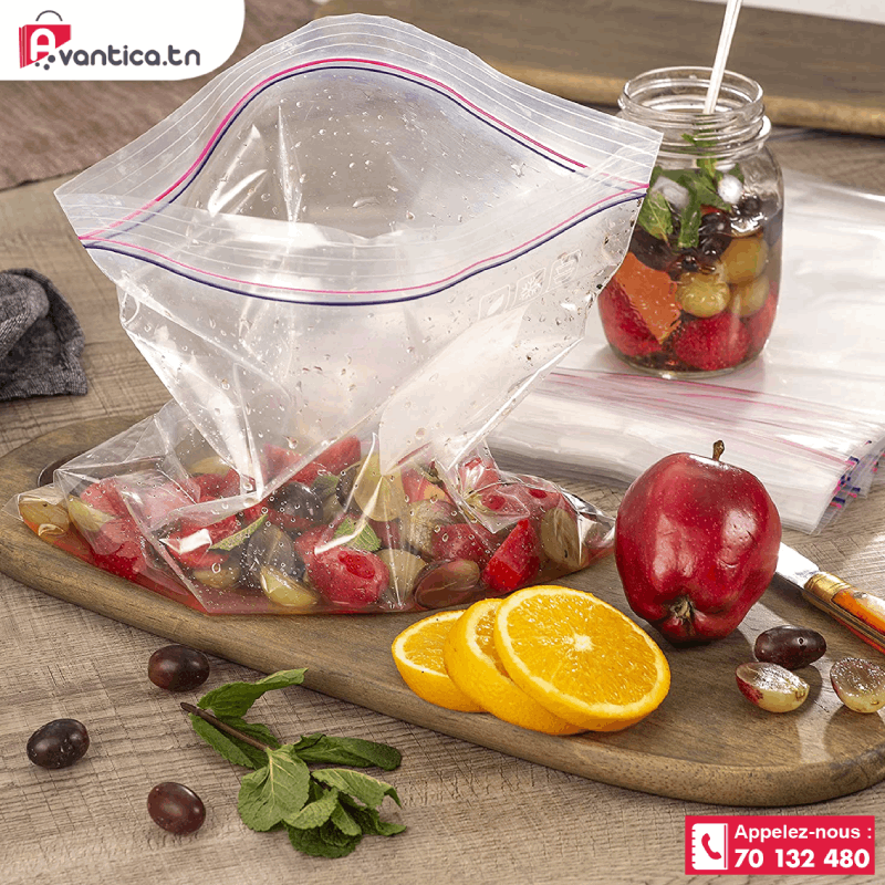 100x Petit Fermeture Éclair Plastique Sacs Refermable Transparent Vide Food