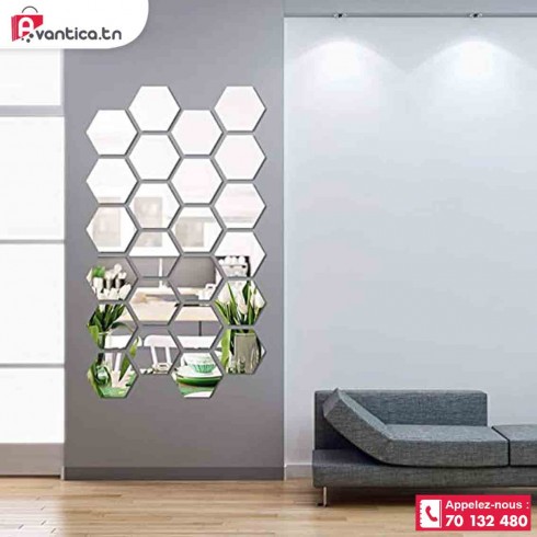 Miroir Hexagonal 12PCs Miroir Hexagonal 12PCs