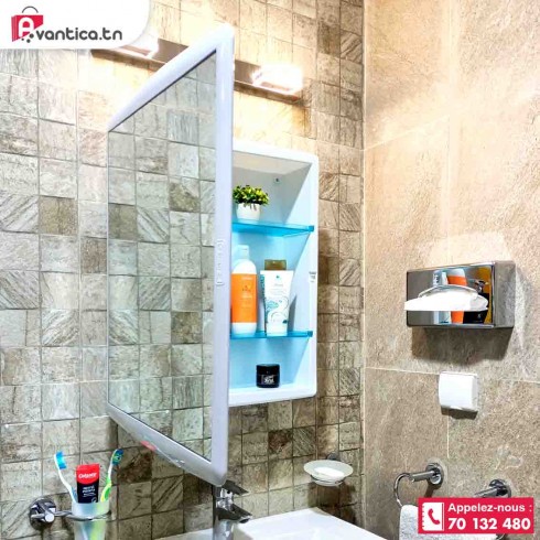 Miroir salle de bain avec rangement