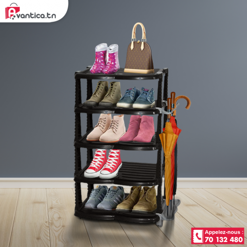 Porte chaussures noir