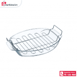 Plat ovale avec grille...