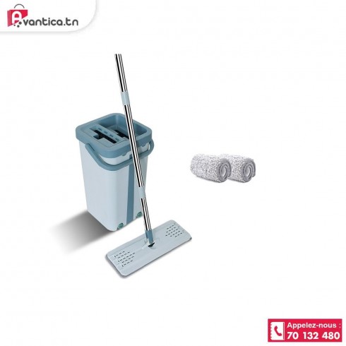 Balai avec seau et recharge FLAT MOP