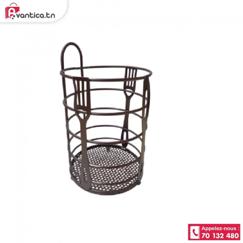 Porte-couverts Mural Acier Carbone - 40x7x5,8cm, Avec Crochets, Rangement Ustensiles De Cuisine