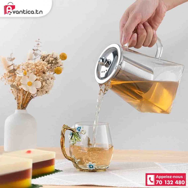 Théière en verre avec infuseur 700ml