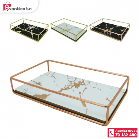 Plateau marbre rectangulaire
