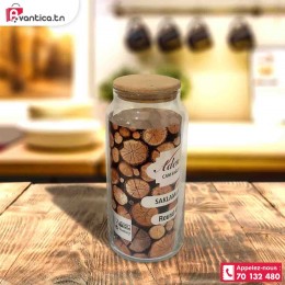 Bocal verre avec couvercle...