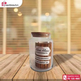 Bocal verre  avec couvercle...