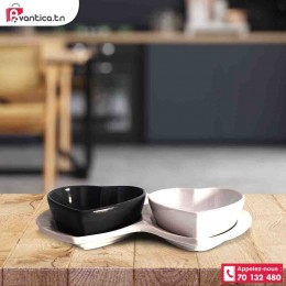 Plat avec deux cœurs