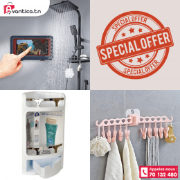 Pack etagere d'angle de douche