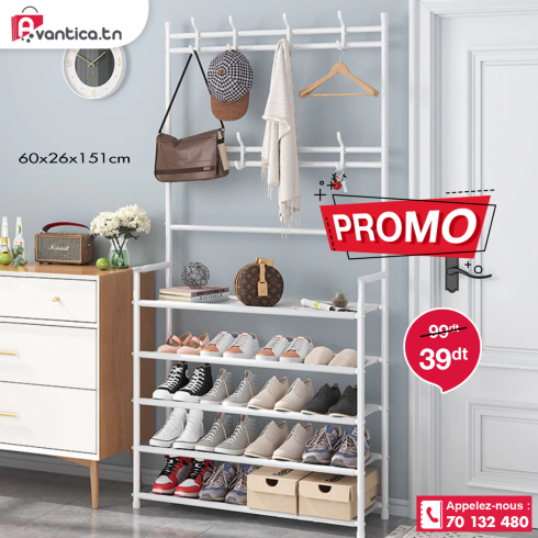Porte chaussures et manteau 60x26x151cm
