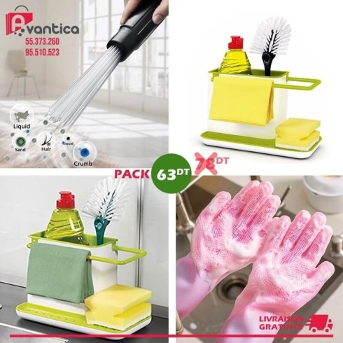 Pack 3in1 stands cuisine + Magic Gloves + Dust Duddy