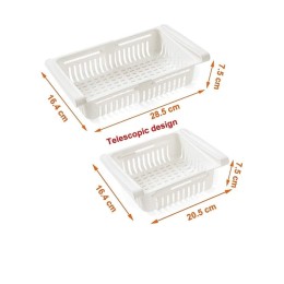 Panier de Réfrigérateur Rétractable Pack 3 2
