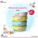 4 Boites de congélation 1.5 litres