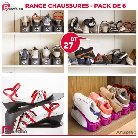 Range Chaussures - Pack de 6 Range Chaussures - Pack de 6