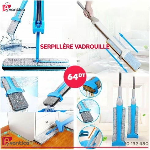Serpillère Vadrouille Double Face et Rotation a 360 ° Switch'n Clean Serpillère Vadrouille Double Face et Rotation a 360 ° Switch'n Clean